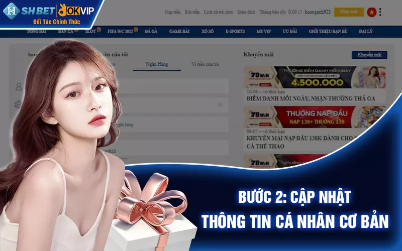 Bước 2: Cập nhật thông tin cá nhân cơ bản