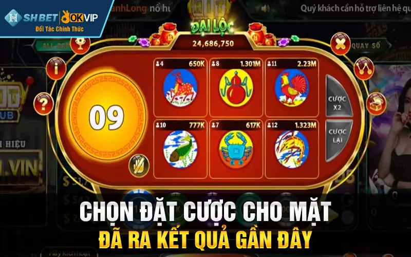 Chọn đặt cược cho mặt đã ra kết quả gần đây